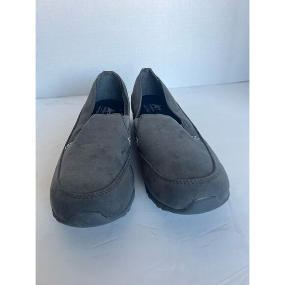 Athletech Women’s Gray Comfort Slip On Loafers Memo Tech Insoles Sneaker Shoes 9 - Picture 4 of 9